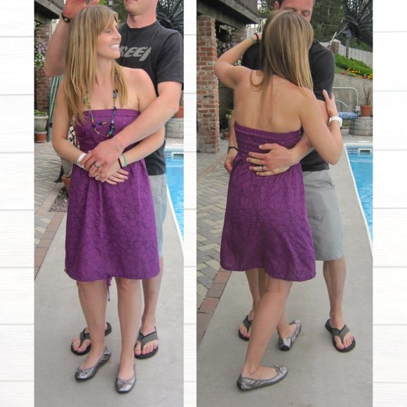 Lole strapless dress in plum - Picture 4 of 4